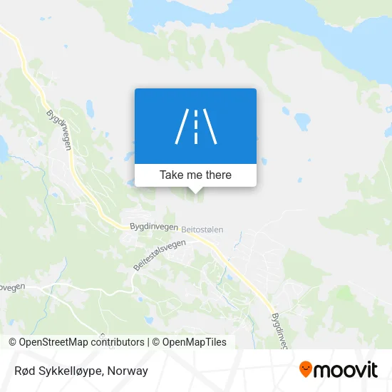 Rød Sykkelløype map