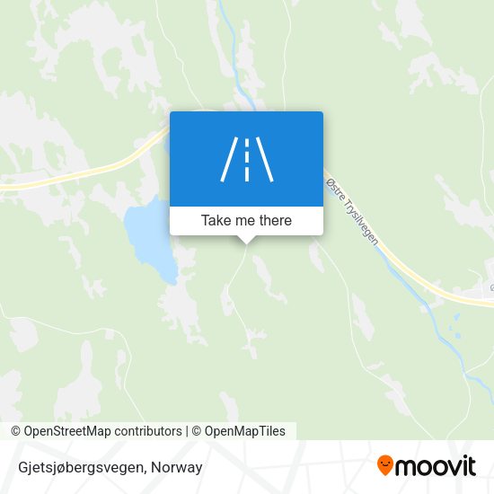 Gjetsjøbergsvegen map