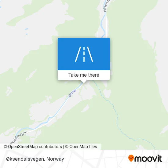Øksendalsvegen map