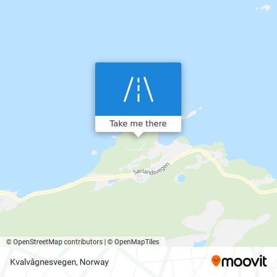 Kvalvågnesvegen map