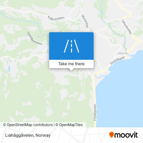 Liahåggåveien map