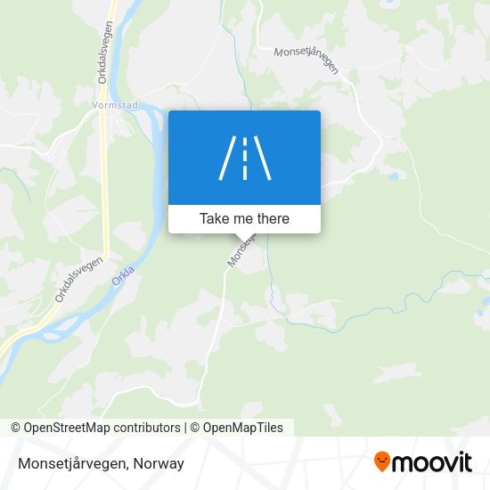 Monsetjårvegen map