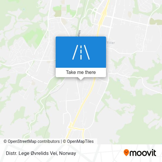 Distr. Lege Øvrelids Vei map