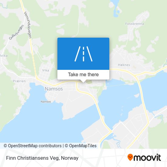 Finn Christiansens Veg map