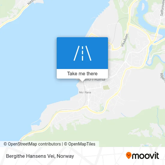 Bergithe Hansens Vei map