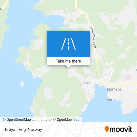 Frøyas Veg map