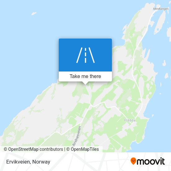 Ervikveien map