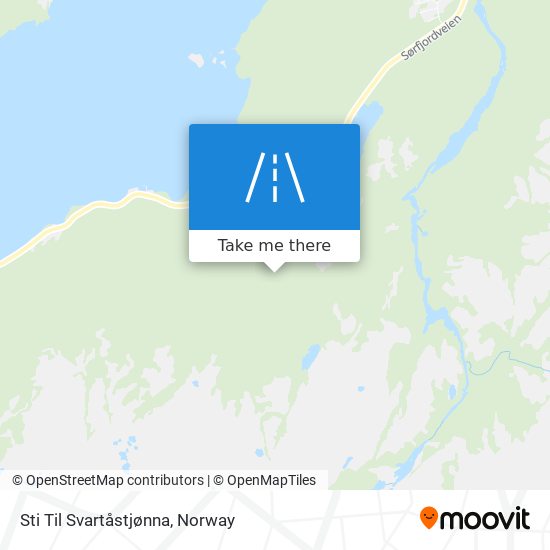 Sti Til Svartåstjønna map