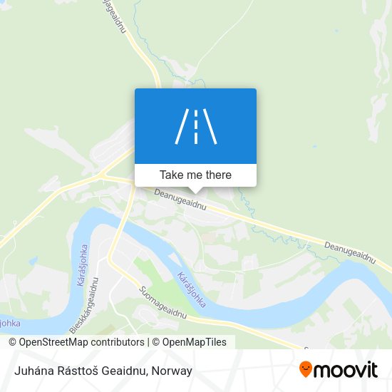 Juhána Rásttoš Geaidnu map