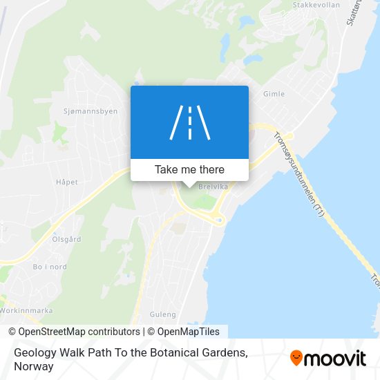 Geology Walk Path To the Botanical Gardens map