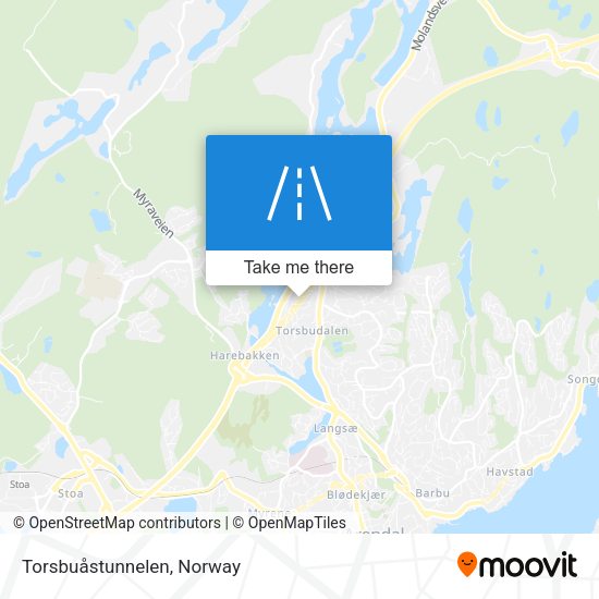 Torsbuåstunnelen map