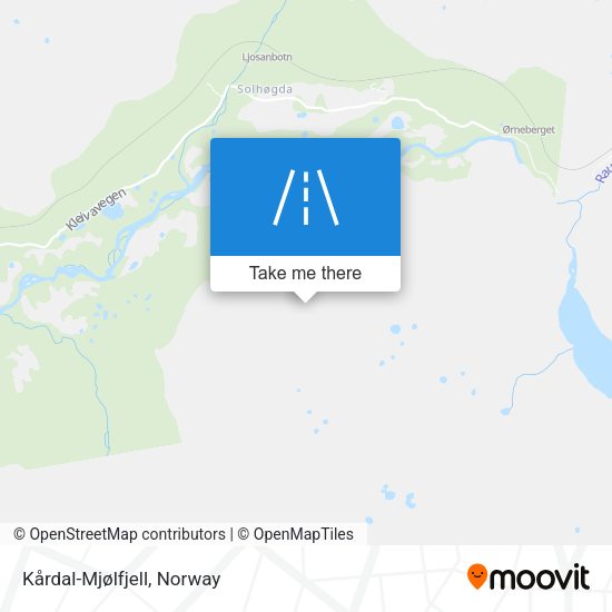 Kårdal-Mjølfjell map