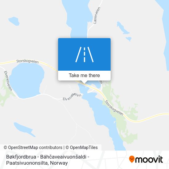 Bøkfjordbrua - Báhčaveaivuonšaldi - Paatsivuononsilta map