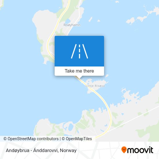 Andøybrua - Ánddarovvi map