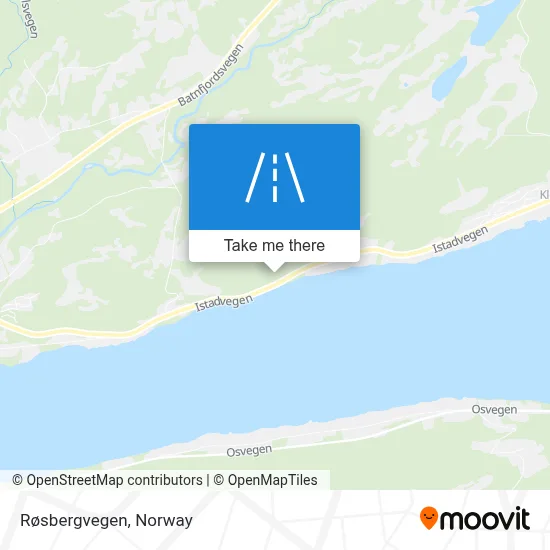 Røsbergvegen map