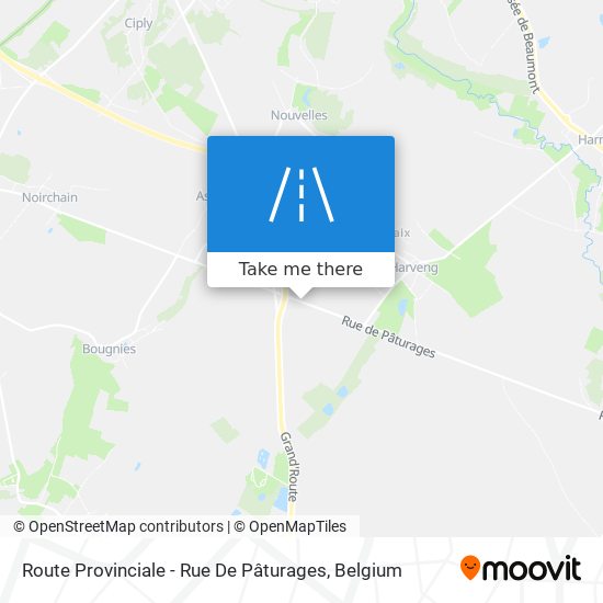 Route Provinciale - Rue De Pâturages plan