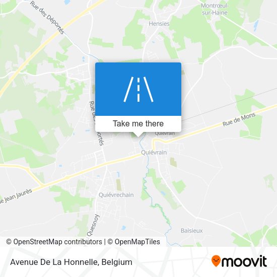 Avenue De La Honnelle map