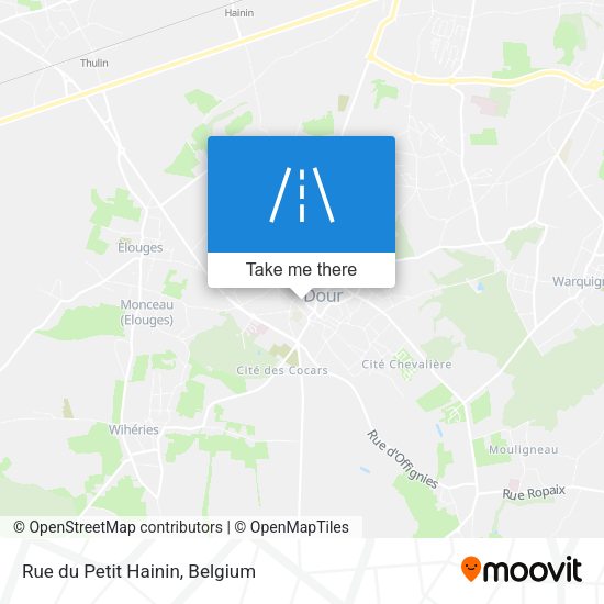 Rue du Petit Hainin plan
