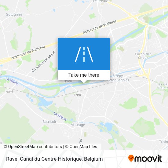 Ravel Canal du Centre Historique map