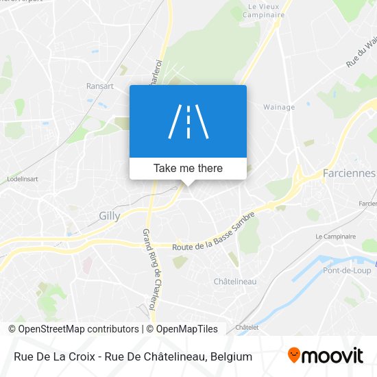 Rue De La Croix - Rue De Châtelineau plan