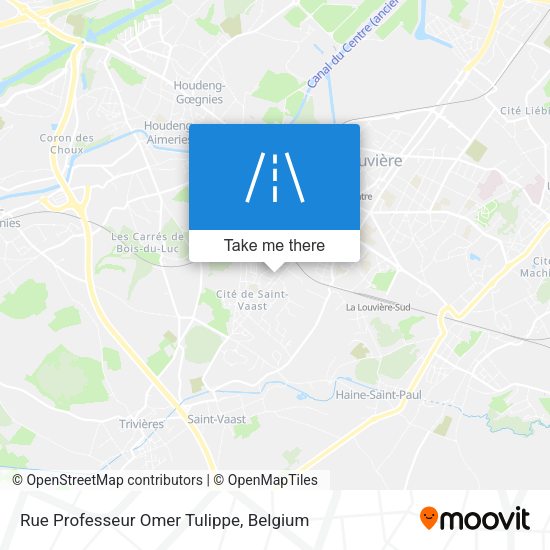Rue Professeur Omer Tulippe plan
