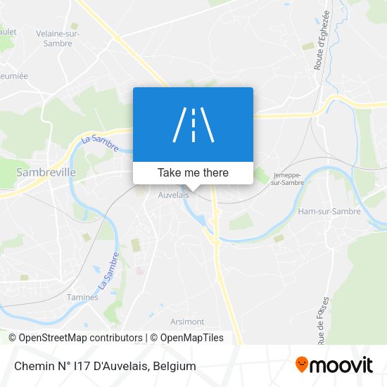 Chemin N° I17 D'Auvelais plan