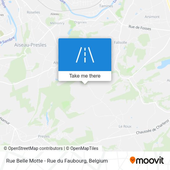 Rue Belle Motte - Rue du Faubourg plan
