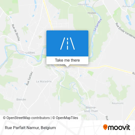 Rue Parfait Namur map