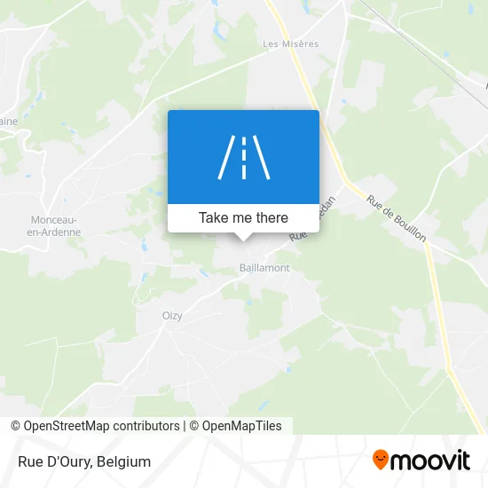 Rue d'Oury map