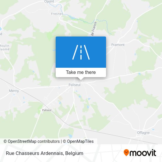 Rue Chasseurs Ardennais plan