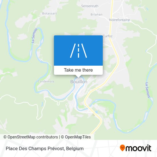 Place Des Champs Prévost map