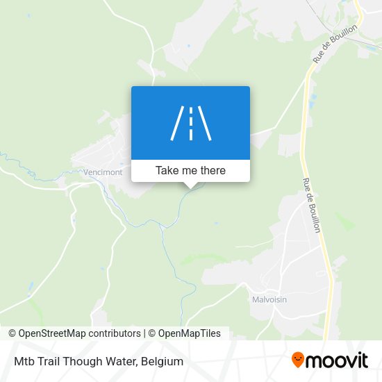 Mtb Trail Though Water map