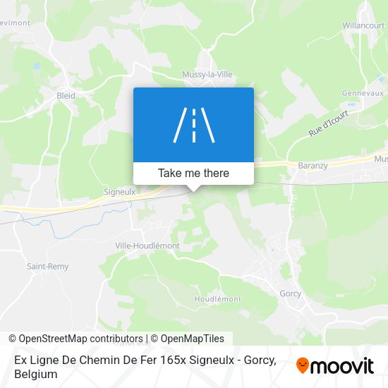 Ex Ligne De Chemin De Fer 165x Signeulx - Gorcy map