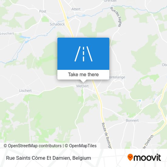 Rue Saints Côme Et Damien plan