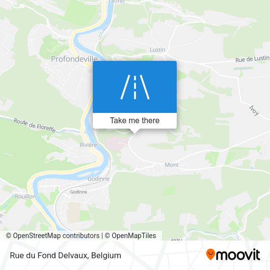 Rue du Fond Delvaux plan