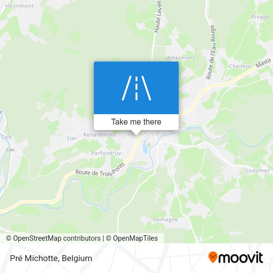 Pré Michotte plan