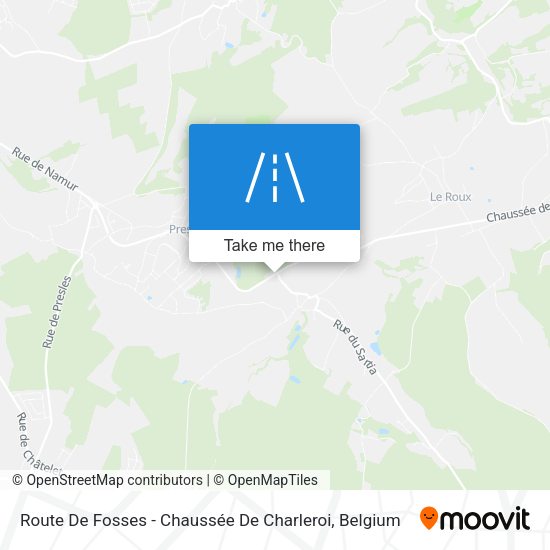 Route De Fosses - Chaussée De Charleroi map