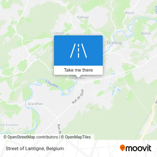 Street of Lantigné map