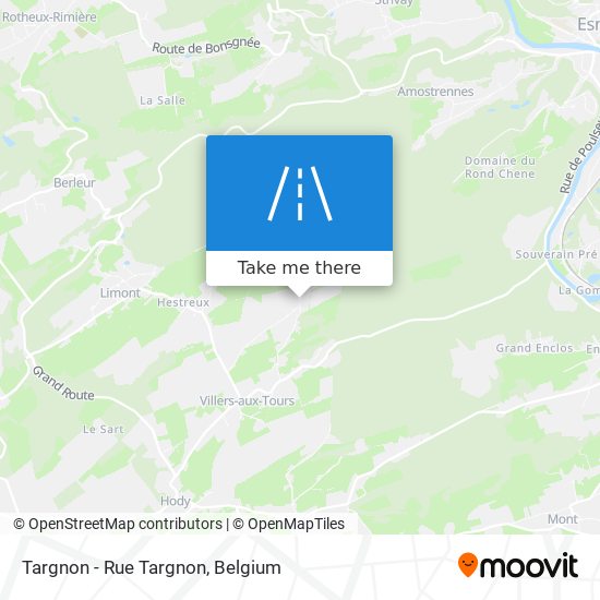 Targnon - Rue Targnon map