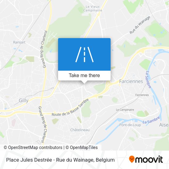 Place Jules Destrée - Rue du Wainage map