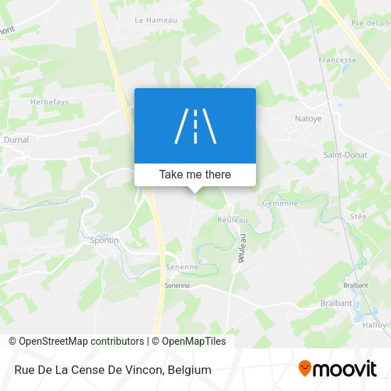 Rue De La Cense De Vincon map