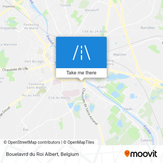 Bouelavrd du Roi Albert map