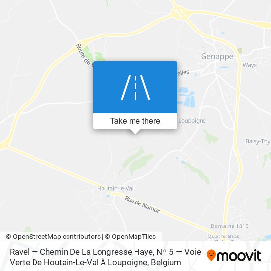 Ravel — Chemin De La Longresse Haye, Nᵒ 5 — Voie Verte De Houtain-Le-Val À Loupoigne map