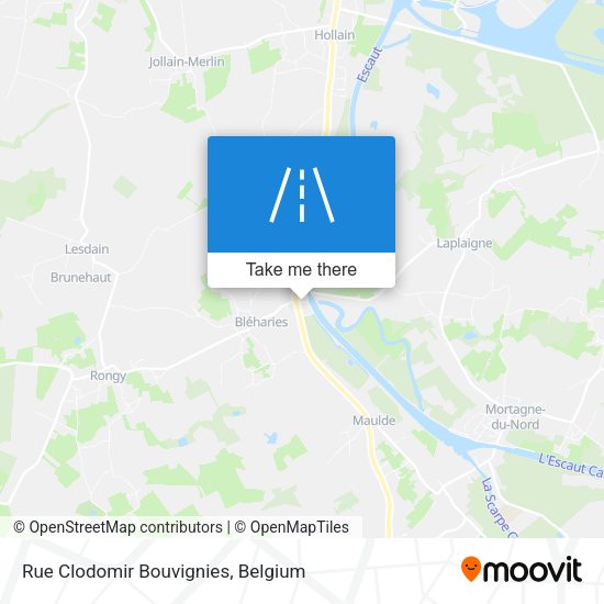 Rue Clodomir Bouvignies plan