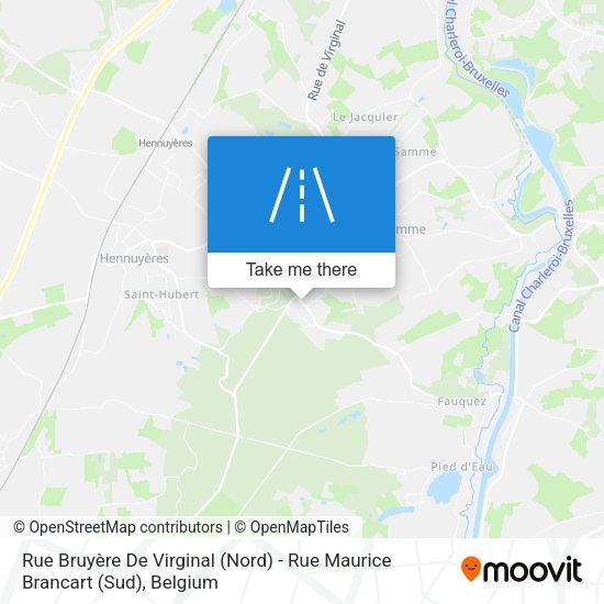 Rue Bruyère De Virginal (Nord) - Rue Maurice Brancart (Sud) map