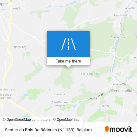 Sentier du Bois De Bérinnes (Nᵒ 139) map