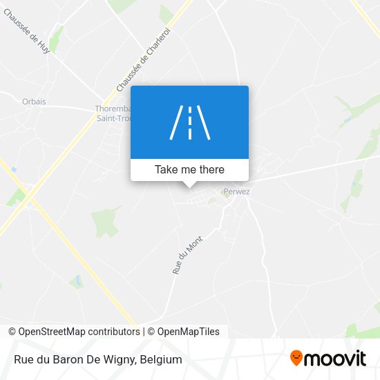 Rue du Baron De Wigny plan