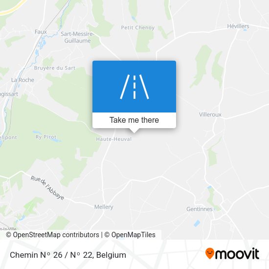 Chemin Nᵒ 26 / Nᵒ 22 map