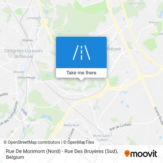 Rue De Morimont (Nord) - Rue Des Bruyères (Sud) map