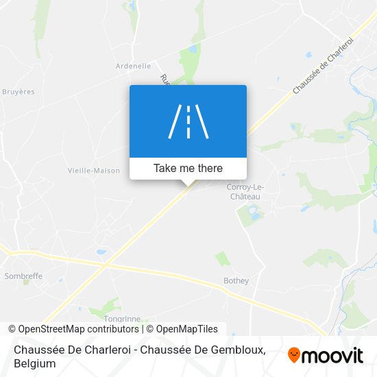 Chaussée De Charleroi - Chaussée De Gembloux map